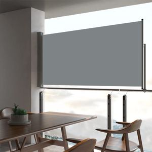 VidaXL Tuinscherm uittrekbaar 80x300 cm grijs