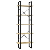 The Living Store Boekenkast met 5 schappen 60x30x175 cm grenenhout - Kast