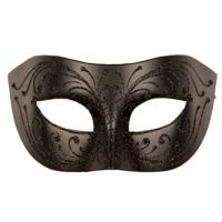 Venetiaans oogmasker - zwart - voor volwassenen - Carnaval verkleed maskers