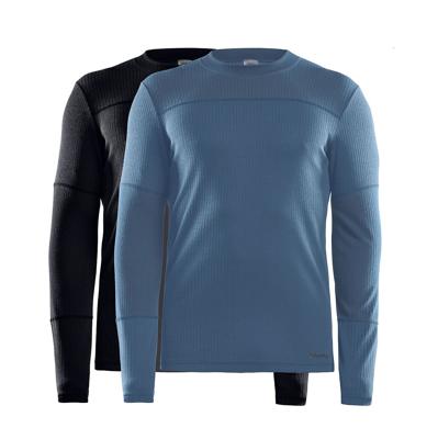 Craft Core Dry ondershirt 2-pack lange mouw zwart/blauw heren