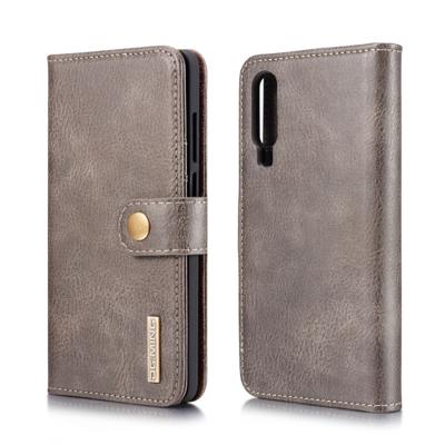 Dg. MING Crazy Horse textuur Flip afneembare magnetische lederen case voor Huawei P30 met houder & kaartsleuven & portemonnee (grijs)