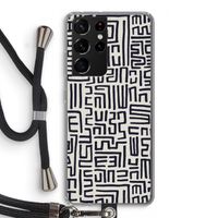 Moroccan Print: Samsung Galaxy S21 Ultra Transparant Hoesje met koord