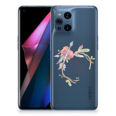 OPPO Find X3 | X3 Pro Telefoonhoesje met Naam Boho Text OPPO Find X3 | X3 Pro Telefoonhoesje met Naam Boho Text