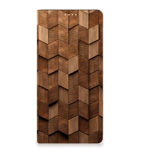 Book Wallet Case voor OPPO Reno8 T 5G Wooden Cubes