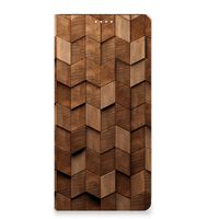 Book Wallet Case voor OPPO Reno8 T 5G Wooden Cubes - thumbnail