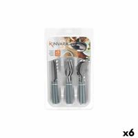 Bestekset Grijs Zilverkleurig Roestvrij staal Plastic (6 Stuks)