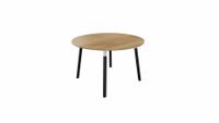 Tafel 9311 rond - 120 cm. - Wit - Toscaans noten - Beuken donker