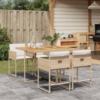 5-delige Tuinset met kussens poly rattan beige 5-delige Tuinset met kussens poly rattan beige