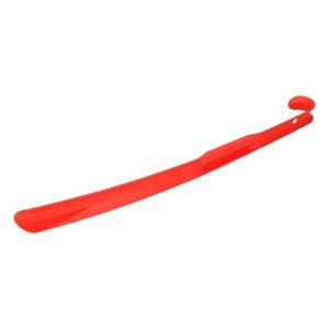 Schoenlepel - rood - met haak - 42 cm - kunststof - instaphulp