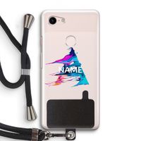 Abstract Spectrum: Pixel 3 Transparant Hoesje met koord