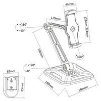 Techly ICA-TBL 2801 houder Tablet/UMPC Zwart Passieve houder - thumbnail