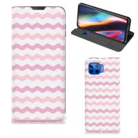 Motorola Moto G 5G Plus | Hoesje met Magneet | Waves Roze