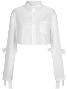 Cecilie Bahnsen chemise Vinh à coupe crop - Blanc