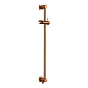 Brauer Copper Edition complete inbouw regendouche met staafhanddouche, gebogen wandarm, glijstang en hoofddouche 30cm set 40 koper geborsteld PVD