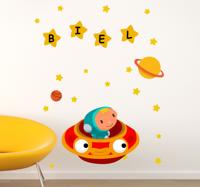 Sticker Astronaut met naam