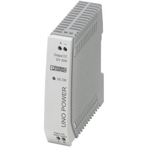 Phoenix Contact UNO-PS/1AC/12DC/30W DIN-rail netvoeding 12 V/DC 2.5 A 30 W Aantal uitgangen: 1 x Inhoud: 1 stuk(s)