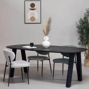 Eettafel Sensi Zwart Deens Ovaal 200cm - Giga Meubel