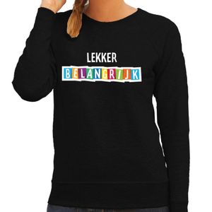 Mafkees fun tekst sweater zwart dames 2XL  -