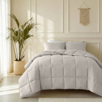 Sale: -35% | Wasbaar Lazy Dekbed Zonder Overtrek - Zonder Overtrek - Percale Katoen - Taupe Grijs - Dekbed-Discounter.nl