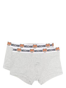 Moschino lot de 2 boxers à logo Teddy - Gris