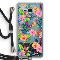 Tropisch 2: Sony Xperia XZ2 Compact Transparant Hoesje met koord Tropisch 2: Sony Xperia XZ2 Compact Transparant Hoesje met koord