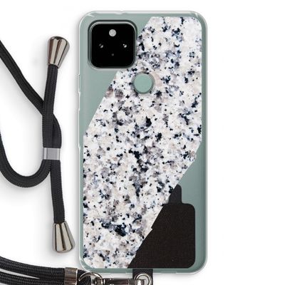 Gespikkelde marmer: Pixel 5 Transparant Hoesje met koord