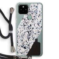 Gespikkelde marmer: Pixel 5 Transparant Hoesje met koord Gespikkelde marmer: Pixel 5 Transparant Hoesje met koord