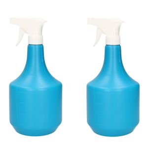 2x Plantenspuiten/waterspuiten 1 liter turqouise blauw