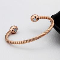 Europa en Amerika stijl vrouwelijke Brass-plating juwelen Rose Gold knoflook magnetische gezondheid Open Bracelet grootte: 8 mm * 17 cm (Rose goud)