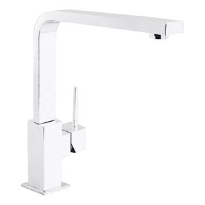 Keukenkraan Tres Top | Opbouw | 360° Draaibaar | Mengkraan | 1-hendel | Vierkant | Wit mat