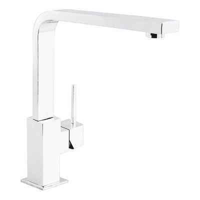 Keukenkraan Tres Top | Opbouw | 360° Draaibaar | Mengkraan | 1-hendel | Vierkant | Wit mat