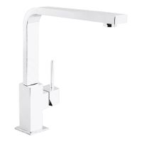 Keukenkraan Tres Top | Opbouw | 360° Draaibaar | Mengkraan | 1-hendel | Vierkant | Wit mat