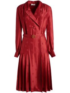 Bally robe-chemise en soie à logo en jacquard - Rouge