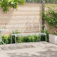 Tuinbank Antiek wit 104 x 54 x 93 cm Staal
