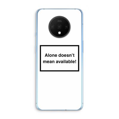 Alone: OnePlus 7T Transparant Hoesje