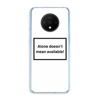 Alone: OnePlus 7T Transparant Hoesje