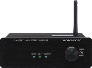 Monacor SA-160BT 2.0 kanalen Optreden/podium Zwart