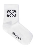 Off-White Kids chaussettes à logo Arrow en jacquard - Blanc - thumbnail