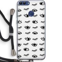 Eye pattern #2: Huawei P Smart (2018) Transparant Hoesje met koord Eye pattern #2: Huawei P Smart (2018) Transparant Hoesje met koord