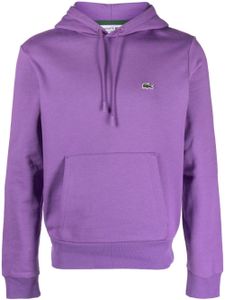 Lacoste hoodie en coton mélangé à logo brodé - Violet