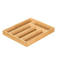 Kinvara Bestekbak - 5 vakken - bamboe hout - 30 x 27 cm - besteklade - bestekdoos