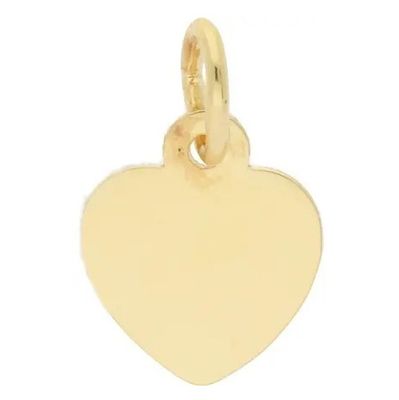 Glow 242.0002 Hanger Graveerplaat Hartje geelgoud 8 mm