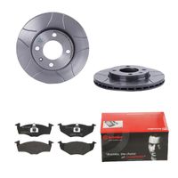 Remmenset, remschijf BREMBO, Remschijftype: Binnen geventileerd, Inbouwplaats: Vooras, u.a. für VW, Seat