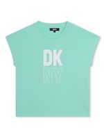 Dkny Kids t-shirt en coton biologique à logo imprimé - Vert