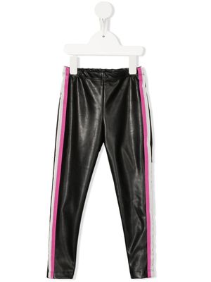 Monnalisa legging à rayures latérales - Noir