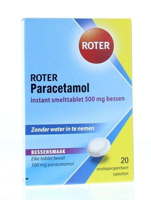 Paracetamol 500mg smelttablet bessen smaak