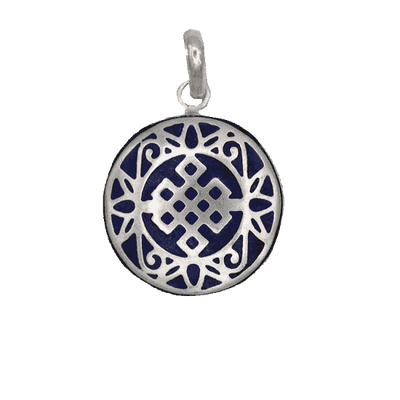 Oneindige Knoop Hanger Blauw