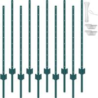 VEVOR set van 10 palen 121,92 cm schrikdraadpaal metalen paal