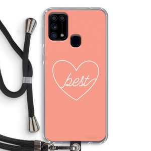 Best heart: Samsung Galaxy M31 Transparant Hoesje met koord