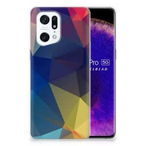 OPPO Find X5 Pro TPU Hoesje Polygon Dark